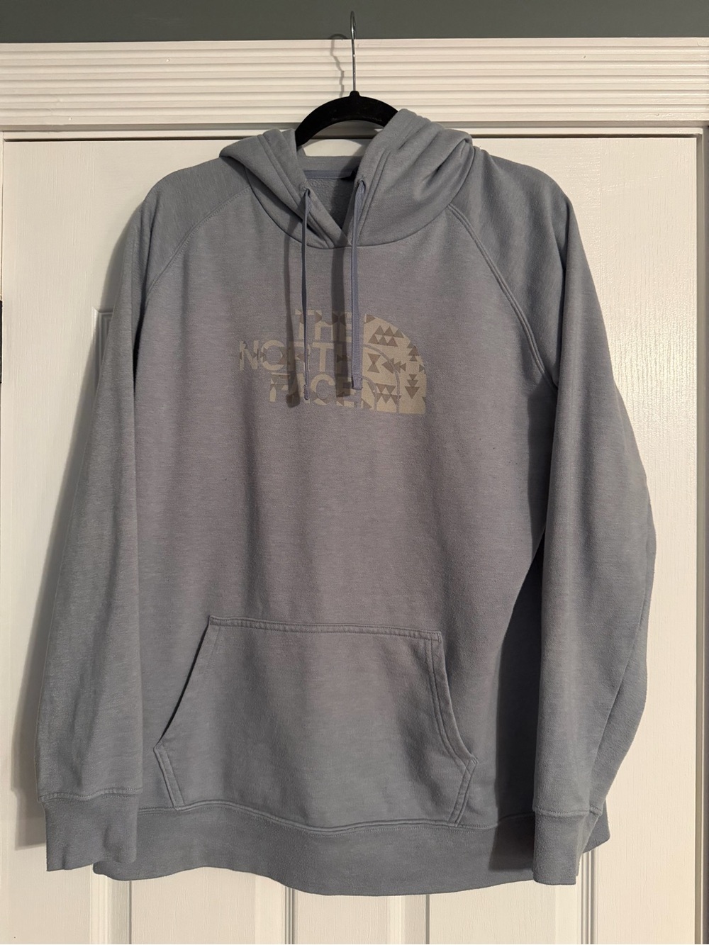 The North Face Men’s Light Gray Pullover Hoodie with Logo